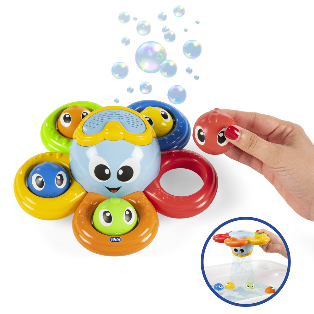 Chicco - Jouet de bain éclabousseur Billy la pieuvre MULTICOLORE Chicco