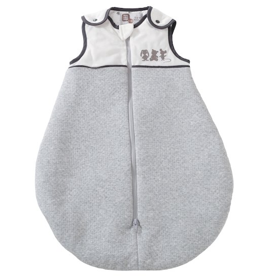 Trois Kilos Sept Gigoteuse Martin Et Ses Copains Blanc Et Gris 0-6 mois