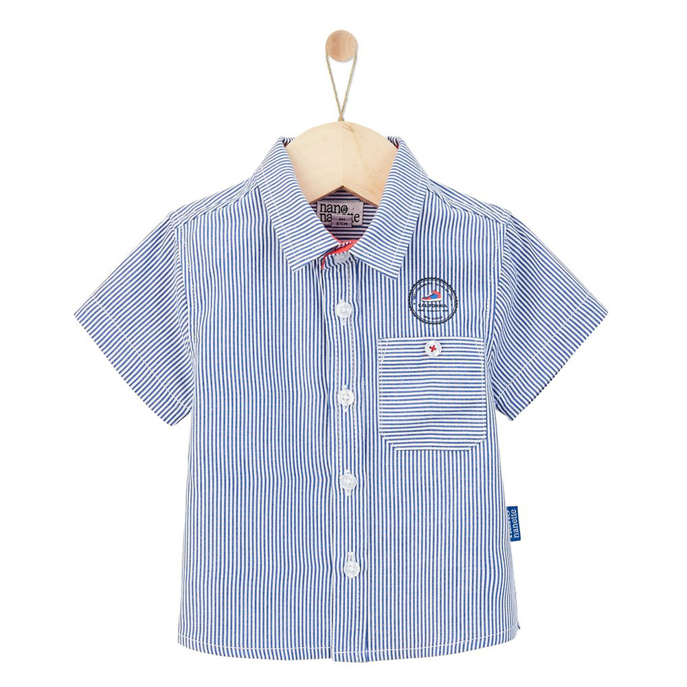 Chemise MC Santa Cruz Beach BLEU Nano et Nanette