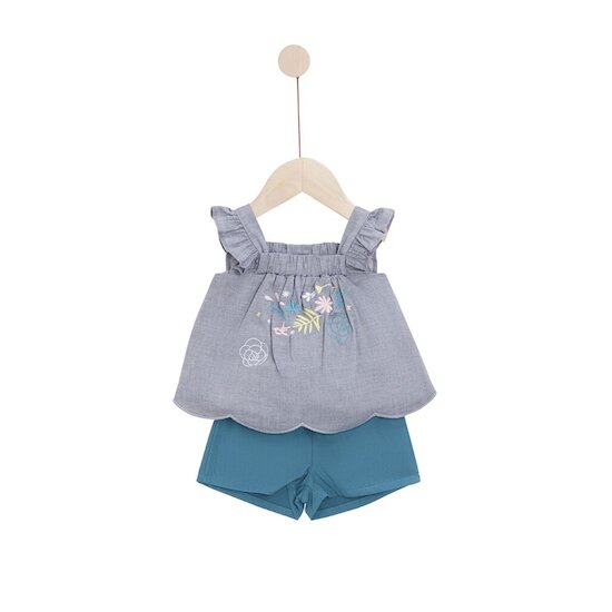 Marèse Ensemble tunique avec short Miss Mimosa Gris Artic 6 mois