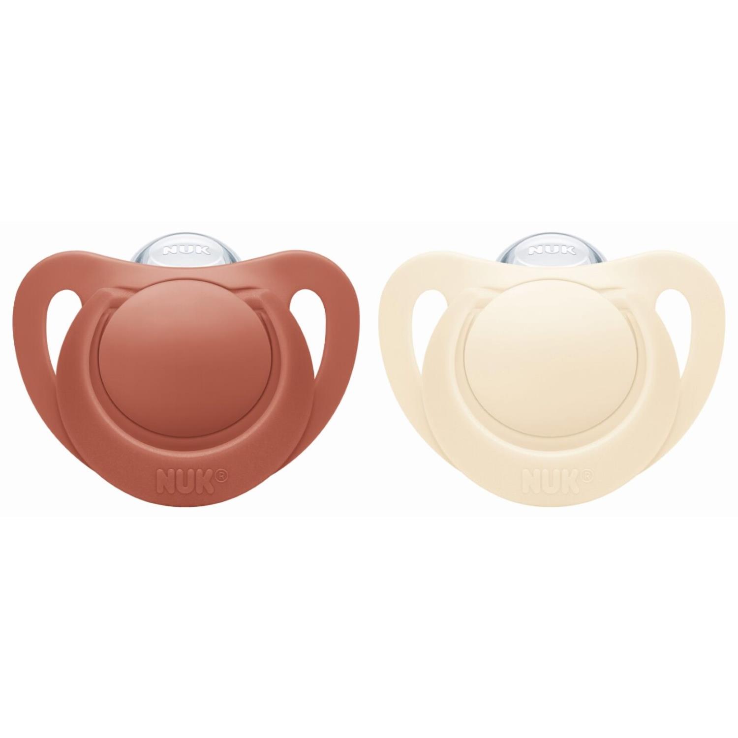 NUK - 2 Sucettes Nuk for nature silicone ROUGE Nuk