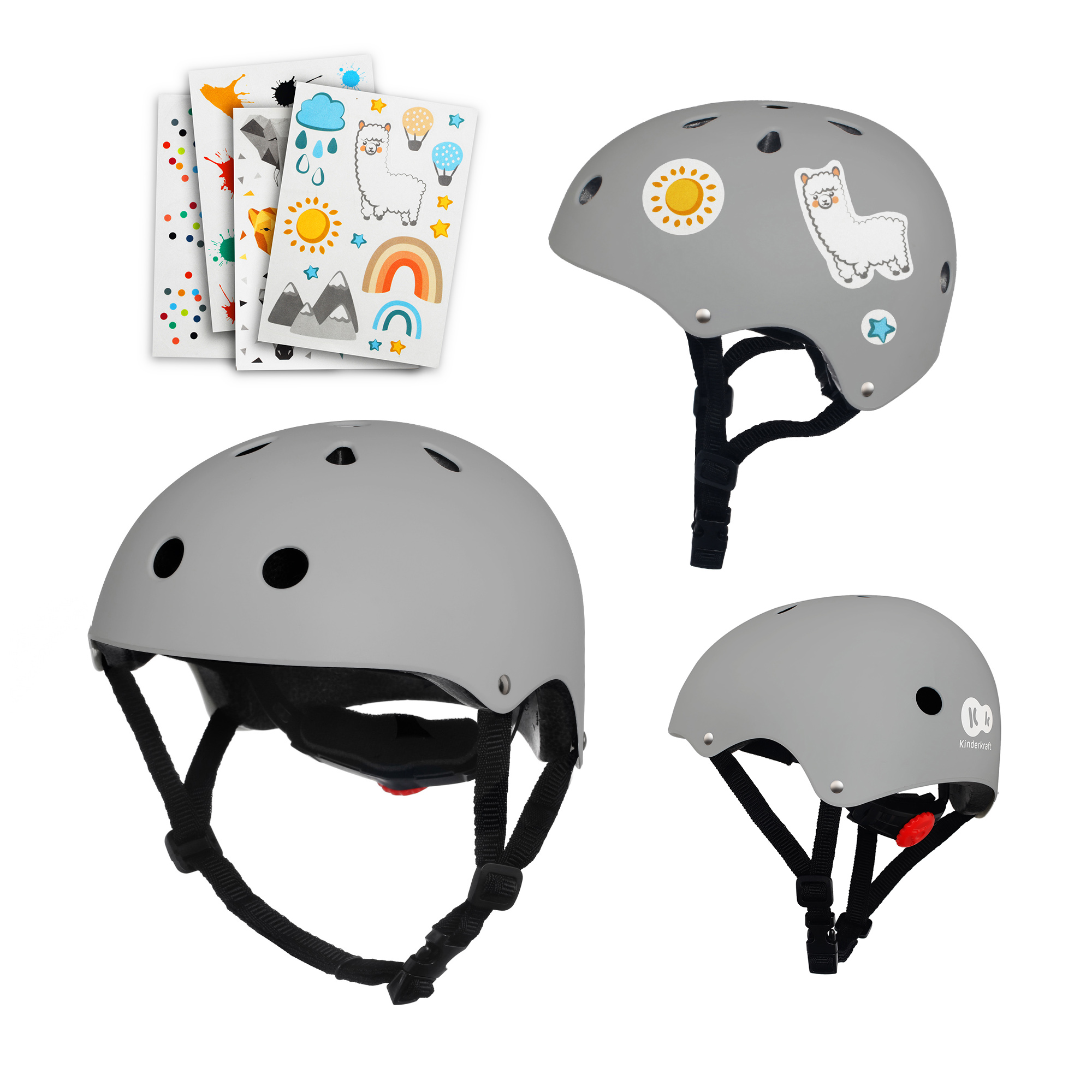 Casque de protection vélo Safety GRIS Kinderkraft