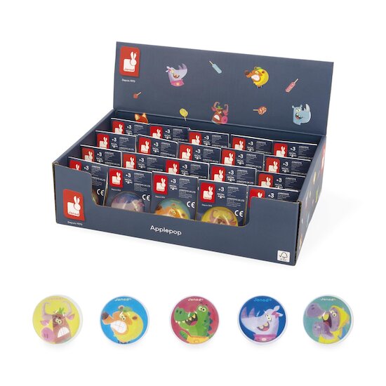 Janod Balles Rebondissantes Applepop Multicolore  Janod Balles Rebondissantes Applepop Multicolore