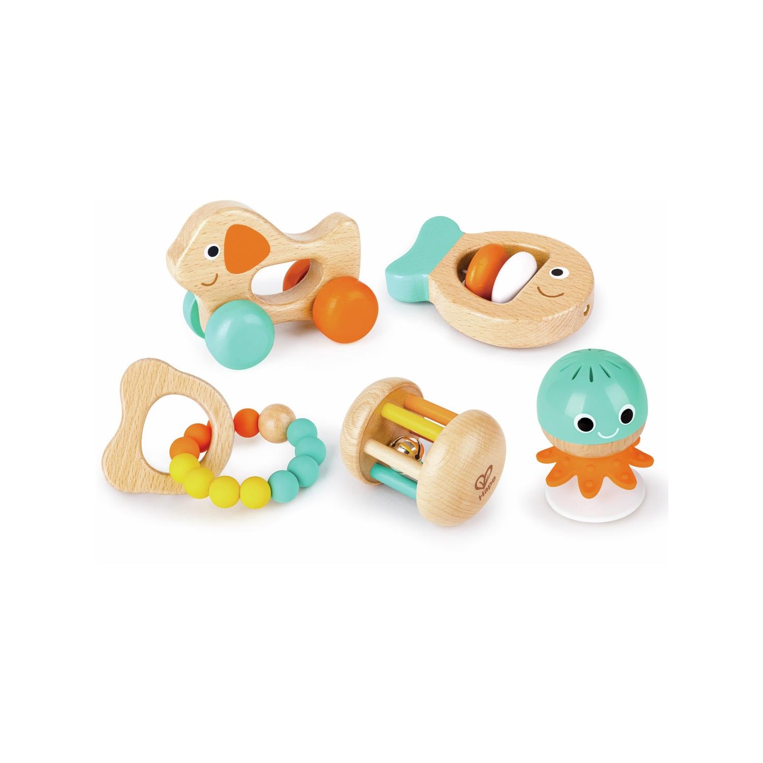 Hape - Coffret sensoriels multi étapes 5 hochets MULTICOLORE Hape