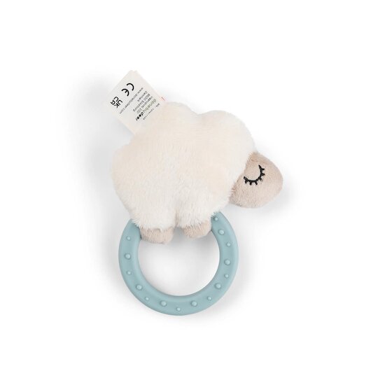 Done by Deer Hochet avec anneau de dentition Sheepy Bleu  Done by Deer Hochet avec anneau de dentition Sheepy Bleu