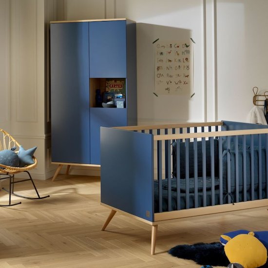 Sauthon Original Armoire Boréale Chêne Doré - Bleu Nuit  Sauthon Original Armoire Boréale Chêne Doré - Bleu Nuit