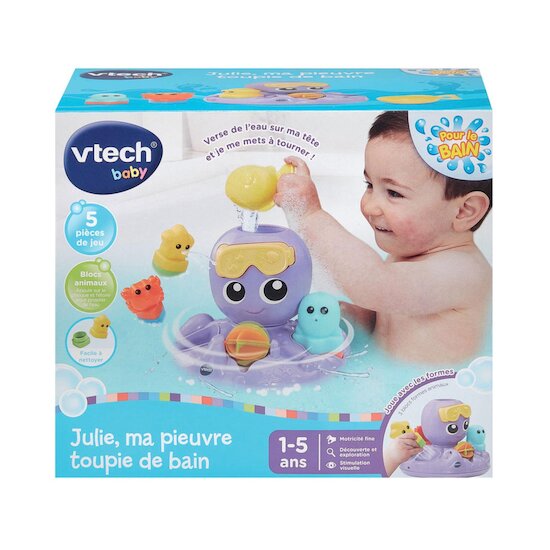 Vtech Baby Jouet Julie ma pieuvre toupie de bain Multicolore  Vtech Baby Jouet Julie ma pieuvre toupie de bain Multicolore