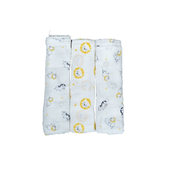 Sauthon Lot de 3 langes Pluche Et Pompon 70x70 cm Sauthon Lot de 3 langes Pluche Et Pompon 70x70 cm