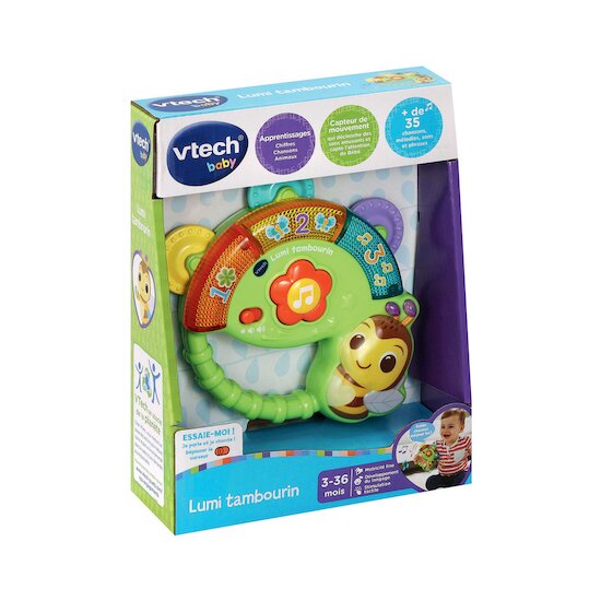 Vtech Baby Lumi tambourin Multicolore  Vtech Baby Lumi tambourin Multicolore