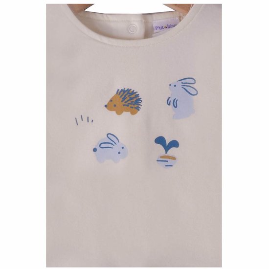 P’tit bisou Combilongue Bleu Jardinet  12 mois P’tit bisou Combilongue Bleu Jardinet  12 mois