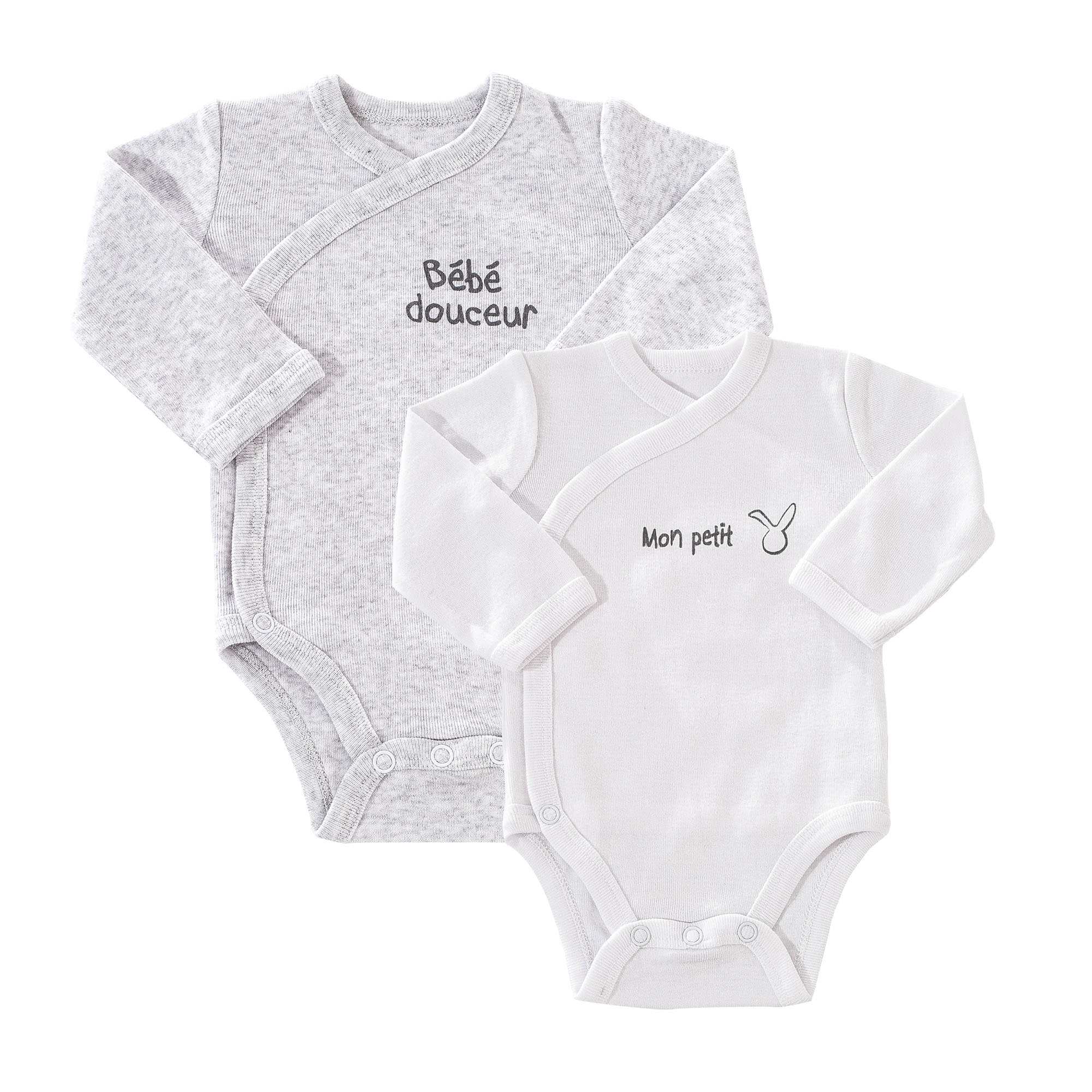 Trois Kilos Sept - Bodies Ouverture Croisee - X2 GRIS Trois Kilos Sept