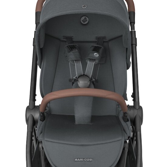 Maxi Cosi Poussette Oxford Twillic Graphite Dark Frame/Brown Leather  Maxi Cosi Poussette Oxford Twillic Graphite Dark Frame/Brown Leather