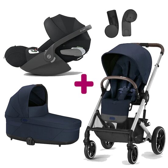 Poussette confortable 3 en 1, pack poussette, coque & nacelle bébé : adbb