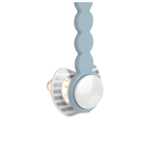 Lässig Attache sucette Bois/Silicone Tiny Smile Bleu poudré  Lässig Attache sucette Bois/Silicone Tiny Smile Bleu poudré
