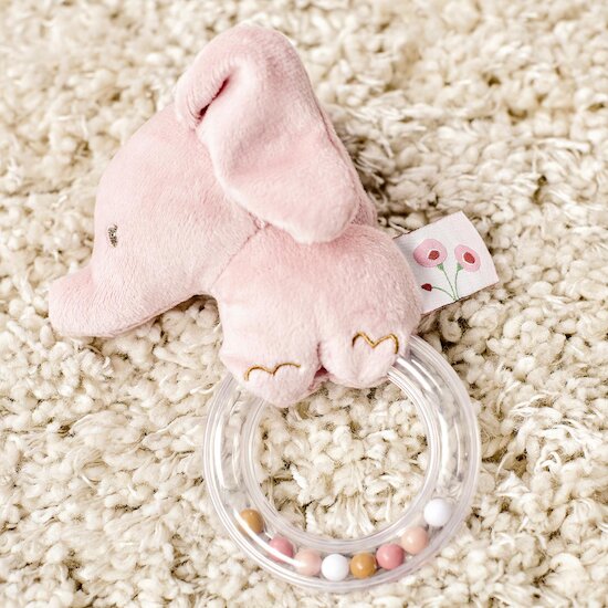 Nattou Anneau Hochet L'eléphant Fanfan Rose 