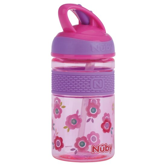 Nuby 2N1 Hard Spout Push Cup made with Tritan™ rose 360 ml