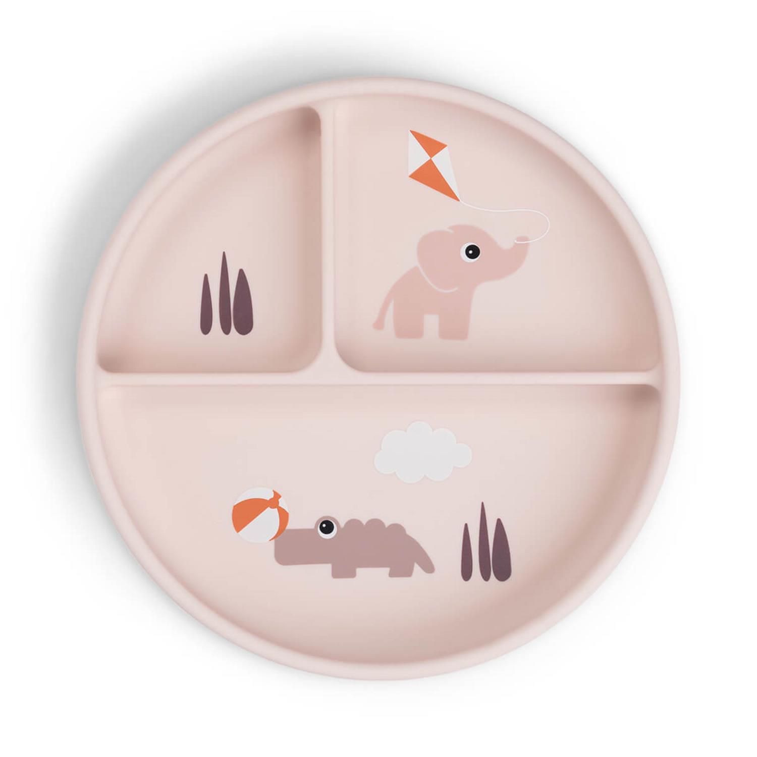Stick&Stay assiette compartimentée Playground ROSE Done by Deer