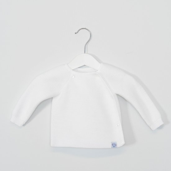 La Manufacture de layette Brassière de naissance avec manches raglantes Blanc Prématuré