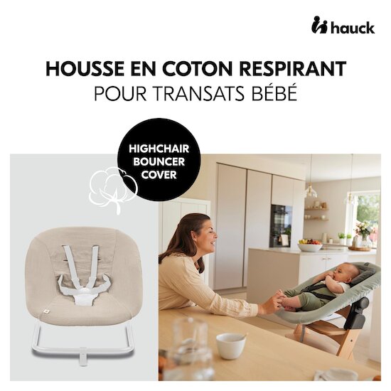Hauck Housse de transat pour chaise haute Beige  Hauck Housse de transat pour chaise haute Beige