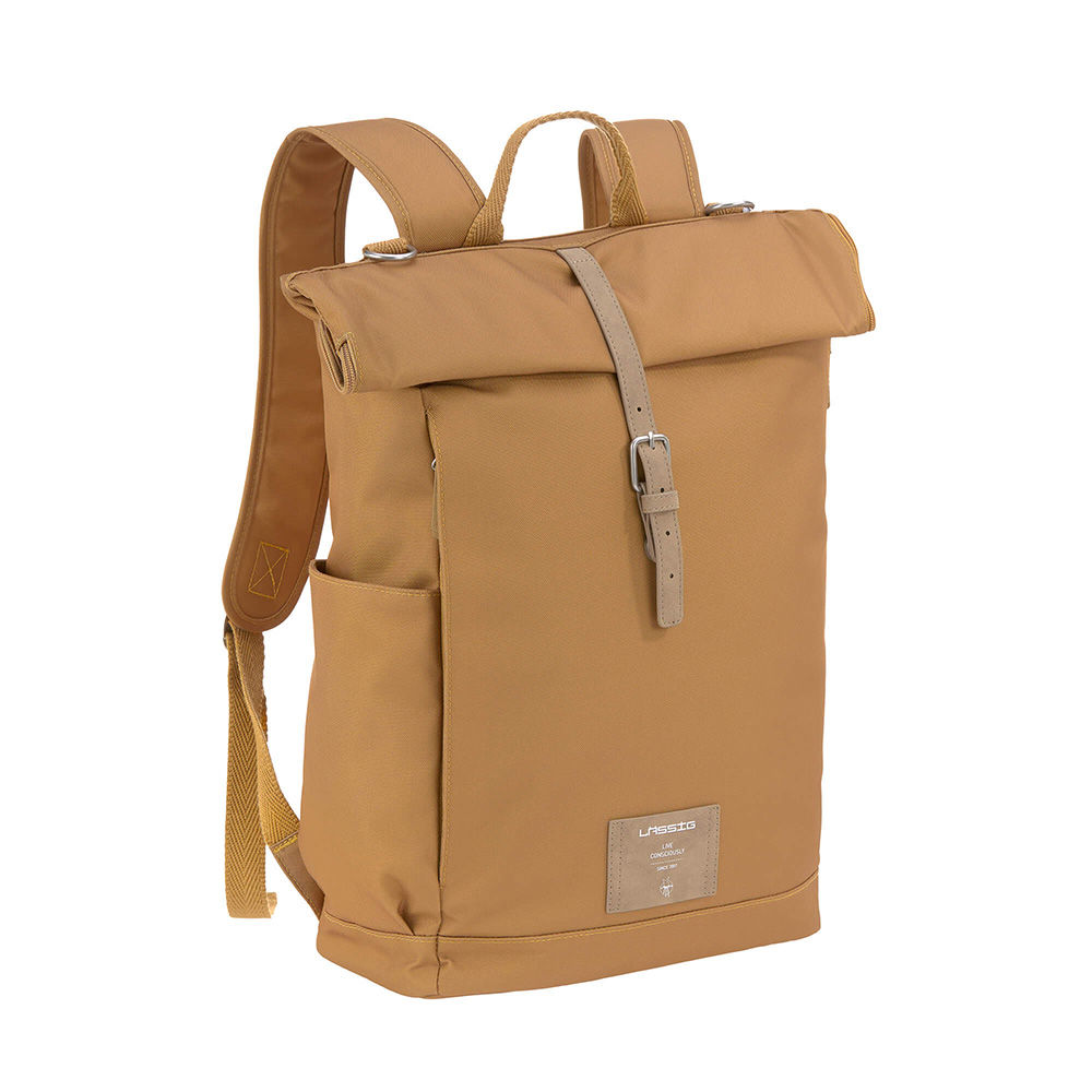 Lässig - Sac à dos à langer Rolltop Green Label ORANGE Lässig