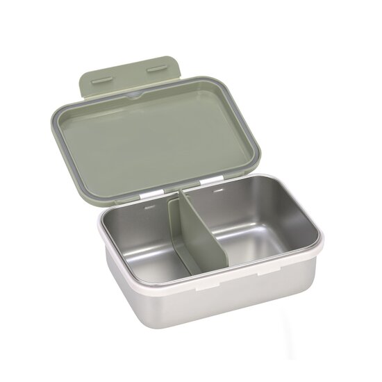 Lässig Boîte à goûter / Lunch box inox Happy Prints Olive clair  Lässig Boîte à goûter / Lunch box inox Happy Prints Olive clair