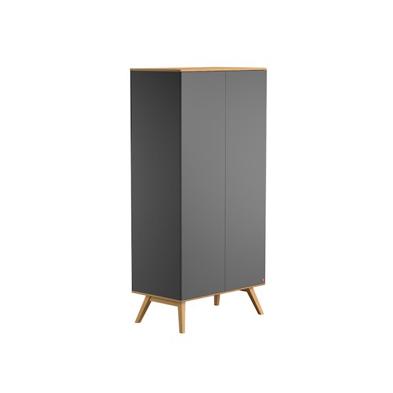 Vox Armoire 2-portes Nature baby Graphite/Bois 