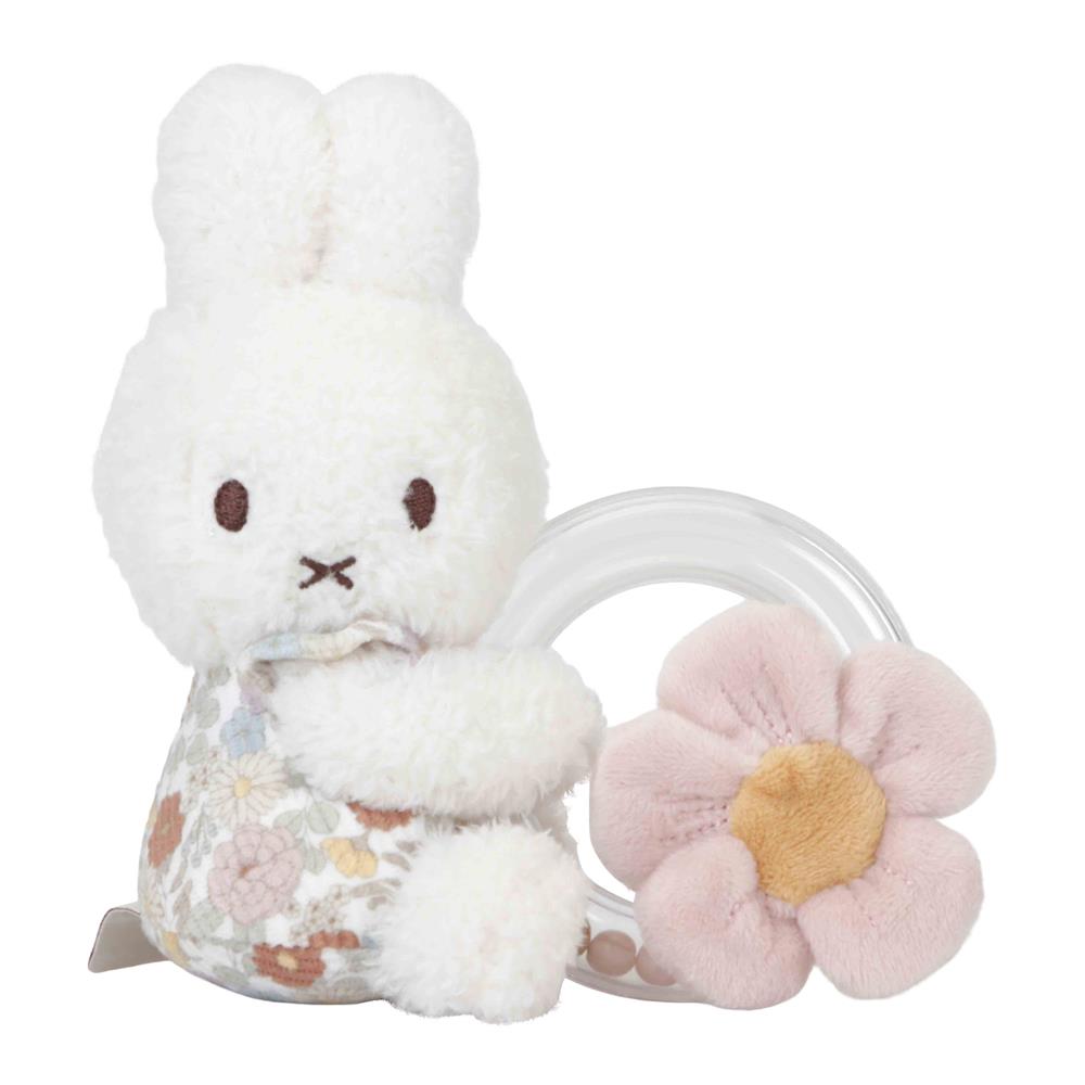 Hochet Miffy avec anneau Vintage ROSE Little Dutch