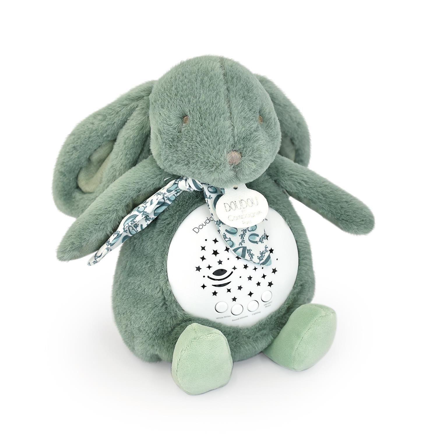 Doudou & Compagnie - Veilleuse musicale Lapin Projection VERT Doudou & Compagnie