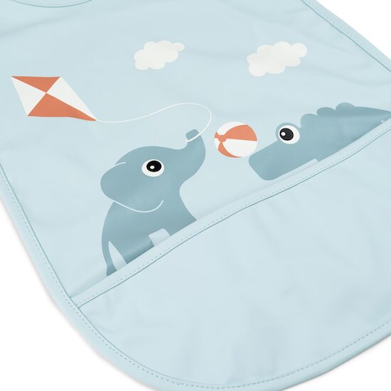 Done by Deer Bavoir velcro Playground Bleu  Done by Deer Bavoir velcro Playground Bleu