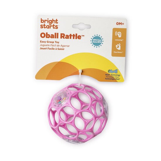 Oball Hochet balle sensorielle Rose  Oball Hochet balle sensorielle Rose