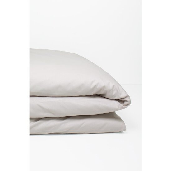 Kadolis Housse de couette bébé unie en coton bio Naturel 100x140 cm