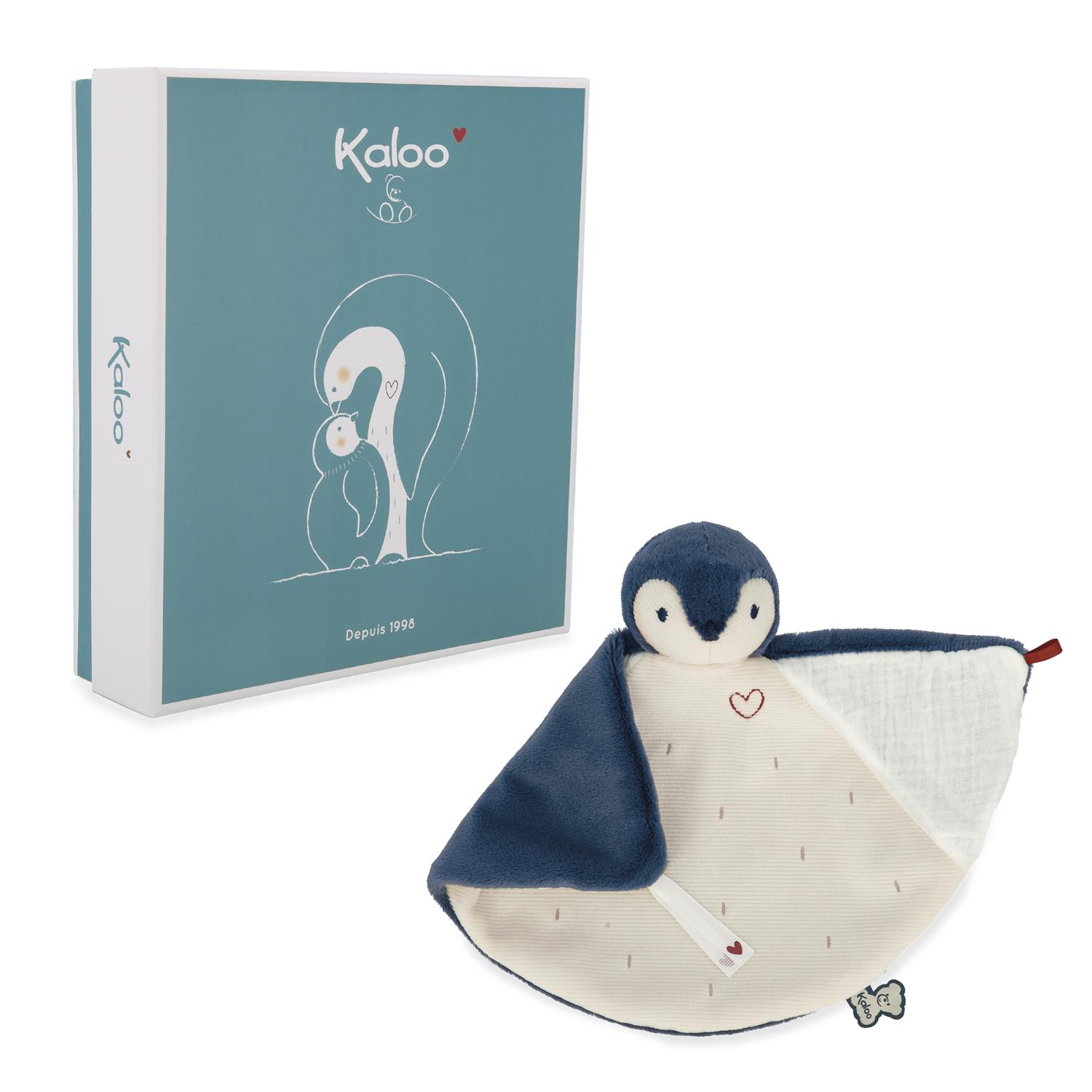 Kaloo - Doudou manchot BLEU Kaloo