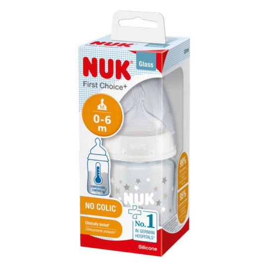 Nuk Biberon FC+ TC silicone  Verre  240 ml Nuk Biberon FC+ TC silicone  Verre  240 ml