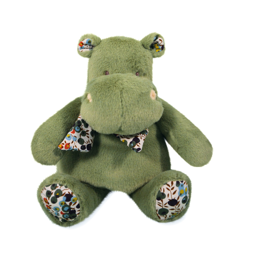 HISTOIRE D'OURS - Peluche Bandana Hippo VERT Histoire d'Ours