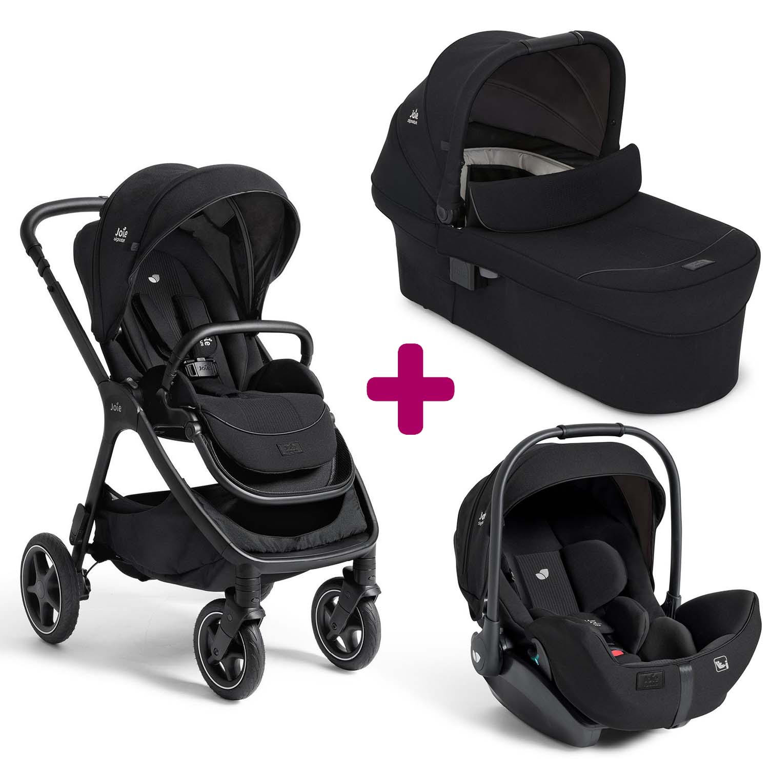 Pack poussette trio Finiti Eclipse + nacelle Ramble XL Eclipse + coque I-Level pro Eclipse Joie
