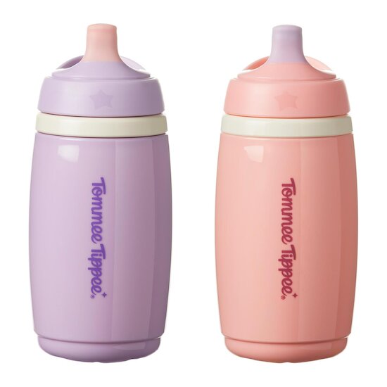 Tommee Tippee Lot de 2 Tasses à Bec Active Isotherme Rose / Violet 266 ml