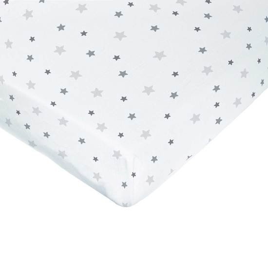 Domiva Drap housse imprimé Blanc Imp Étoiles 