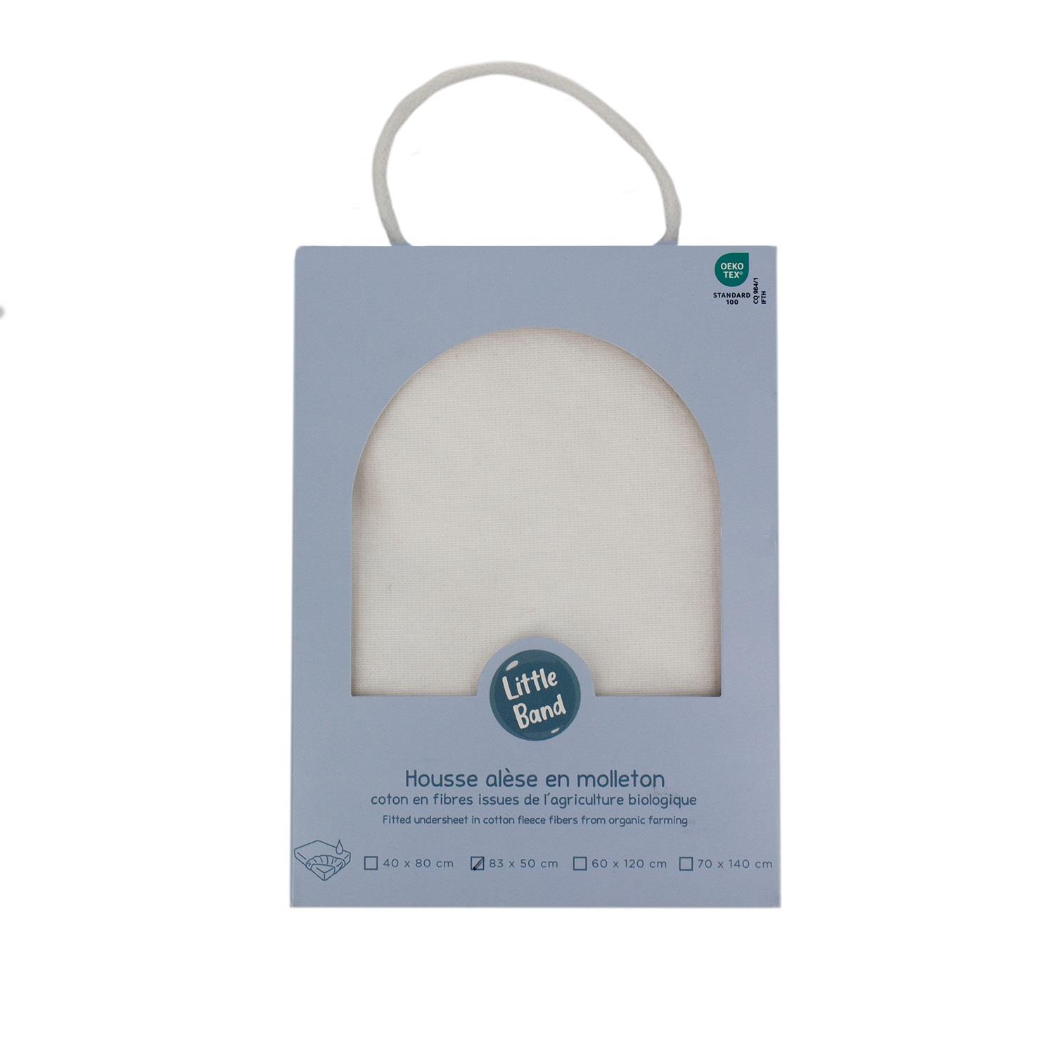 Alèse housse jersey coton origine biologique BLANC Little Band