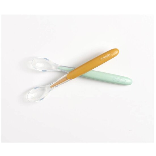 Maïka Lot de 2 cuillères embout souple Multicolore  Maïka Lot de 2 cuillères embout souple Multicolore