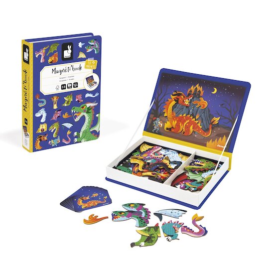 Janod Jeu éducatif Magneti'Book Dragons Violet 