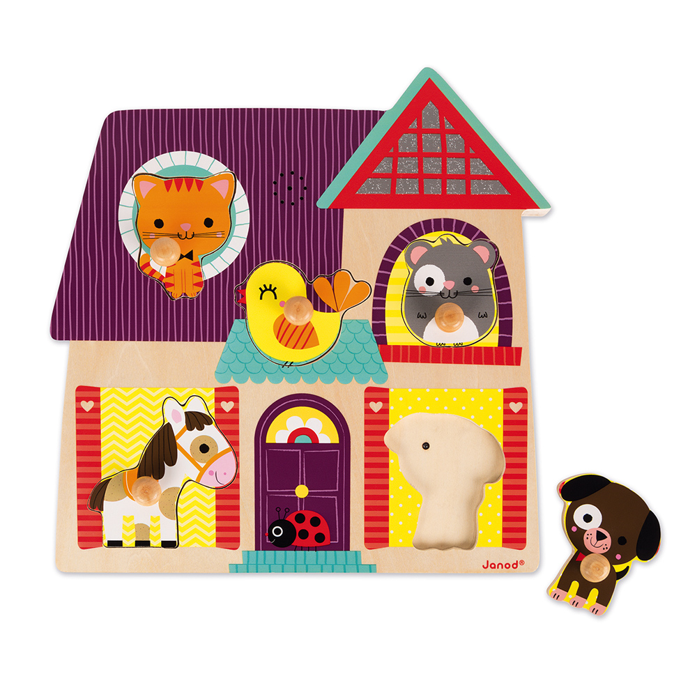 Puzzle musical Mes petits compagnons MULTICOLORE Janod