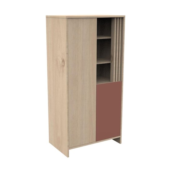 Sauthon Armoire 2 porte Tokyo Chêne Suave - Terracotta 