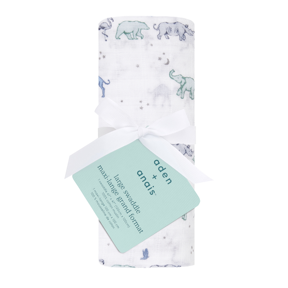 Maxi-lange en mousseline de coton BLEU Aden et Anais