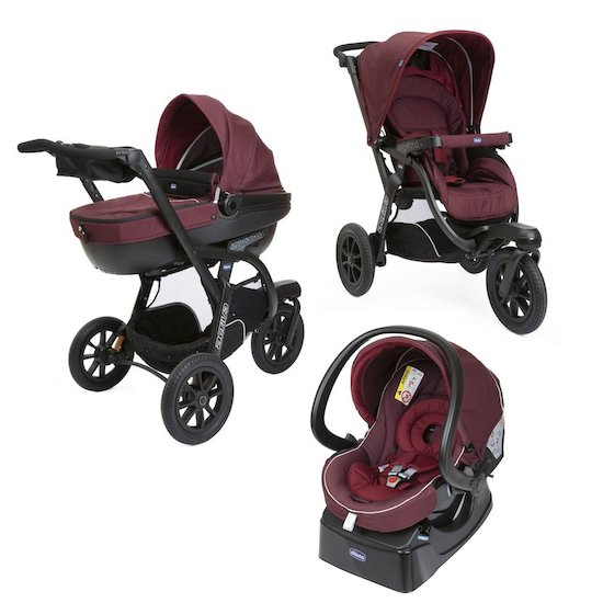 Chicco Pack poussette Trio Activ3 Top burgundy powder 