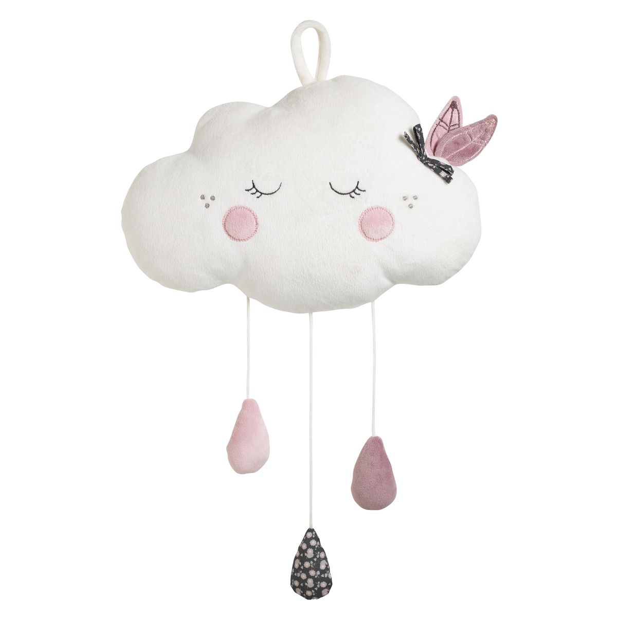 Suspension déco murale Miss Fleur de Lune ROSE Sauthon