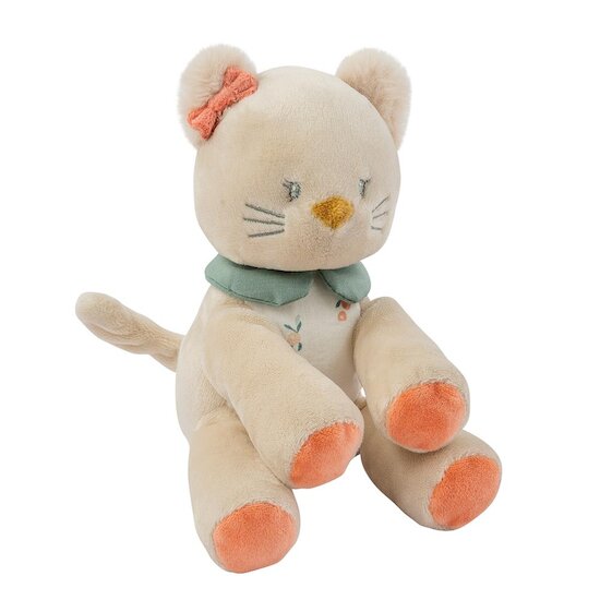 Nattou Mini peluche chat Mila, Zoé et Lana Beige 