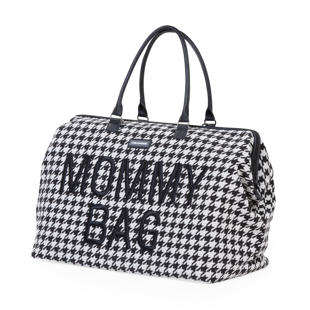 Childhome - Sac à langer Mommy bag pied de poule NOIR Childhome