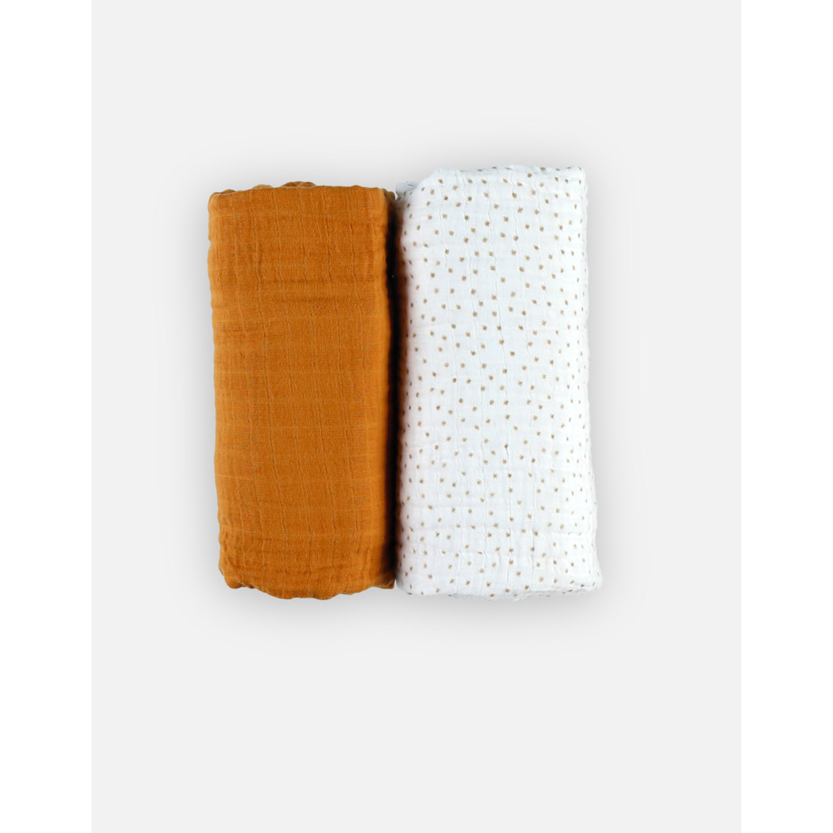Set de 2 Draps housses mousseline bio Mix & Match MULTICOLORE Noukie's