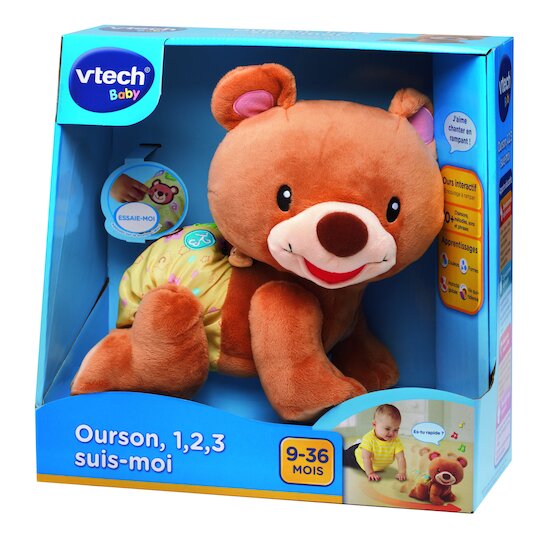 Peluche interactive Ourson 1, 2, 3 suis-moi - VTech - 9 mois