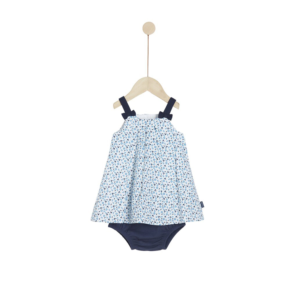 Ensemble robe avec bloomer Plage BLANC P’tit bisou